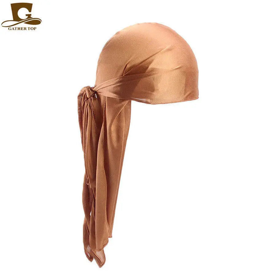 Fashion Men'S Satin Durags Bandanna Turban Wigs Pirate Hat Men Silky Durag Headwear Headband