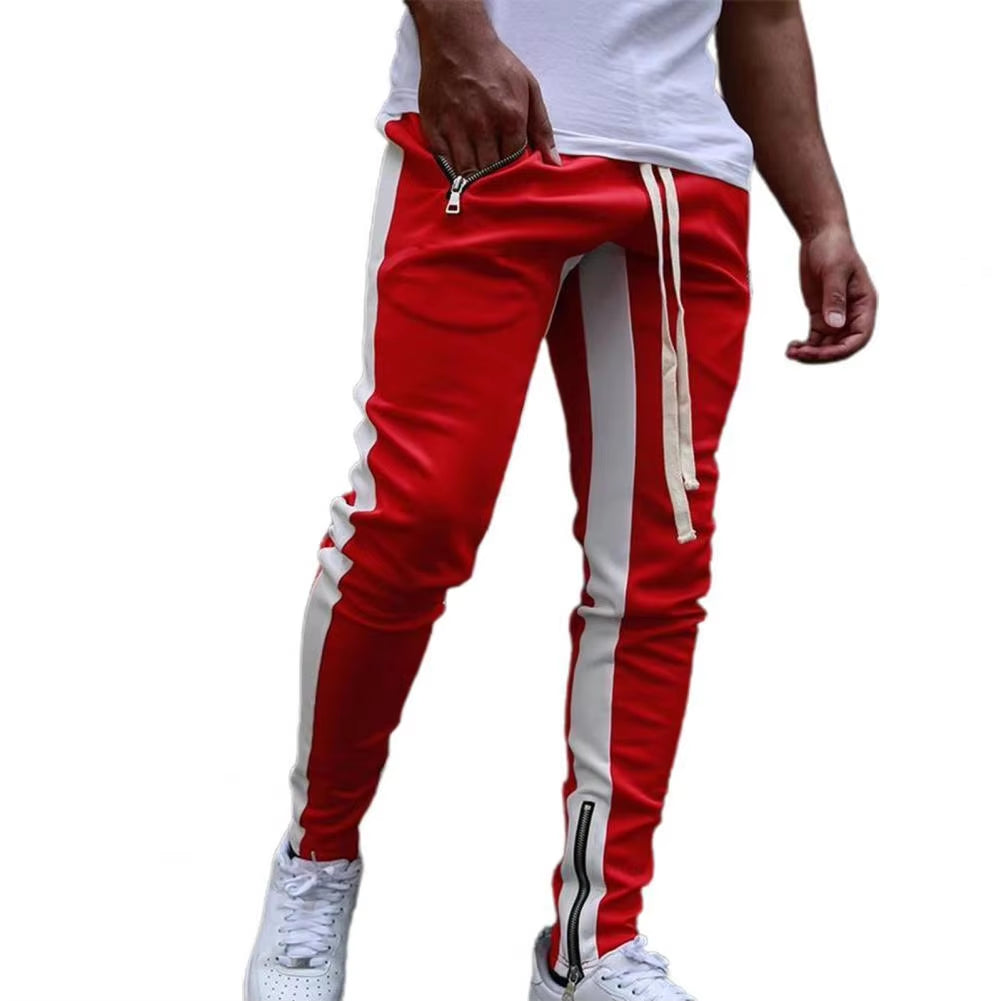 Sports Men Trousers Zipper Great Stitching Men Sweatpants Casual Pants 2021 Spring Autumn Joggers Man Pants Fitness