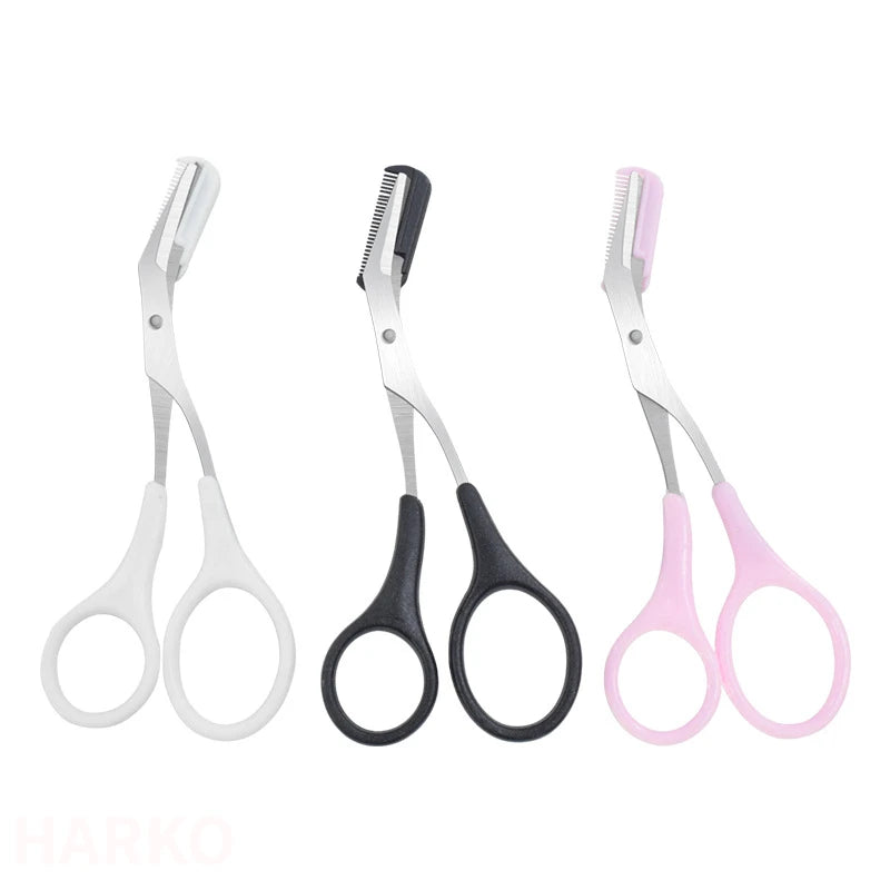 Eyebrow Trimmer Scissor Beauty Products for Women Eyebrow Scissors with Comb Stainless Steel Makeup Tools Beauty Scissors