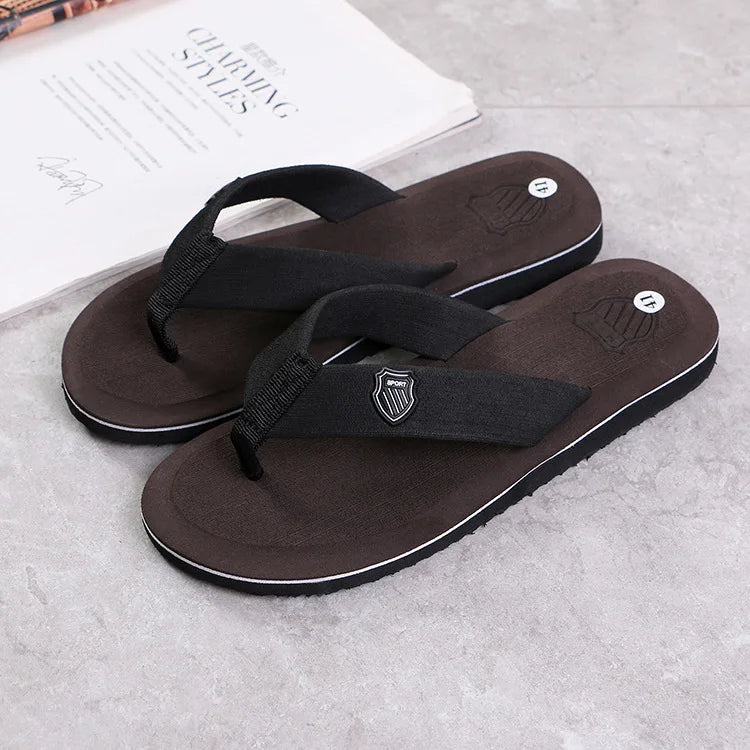 Men Flip Flops High Quality Brand Men's Slippers Hot Sale Beach Sandals Non-slip Fashion Hombre Casual House Slippers