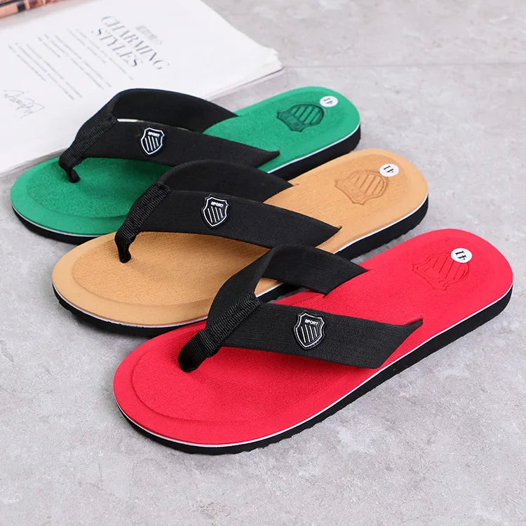 Men Flip Flops High Quality Brand Men's Slippers Hot Sale Beach Sandals Non-slip Fashion Hombre Casual House Slippers