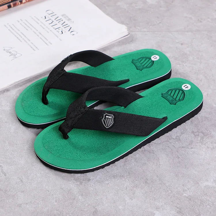 Men Flip Flops High Quality Brand Men's Slippers Hot Sale Beach Sandals Non-slip Fashion Hombre Casual House Slippers