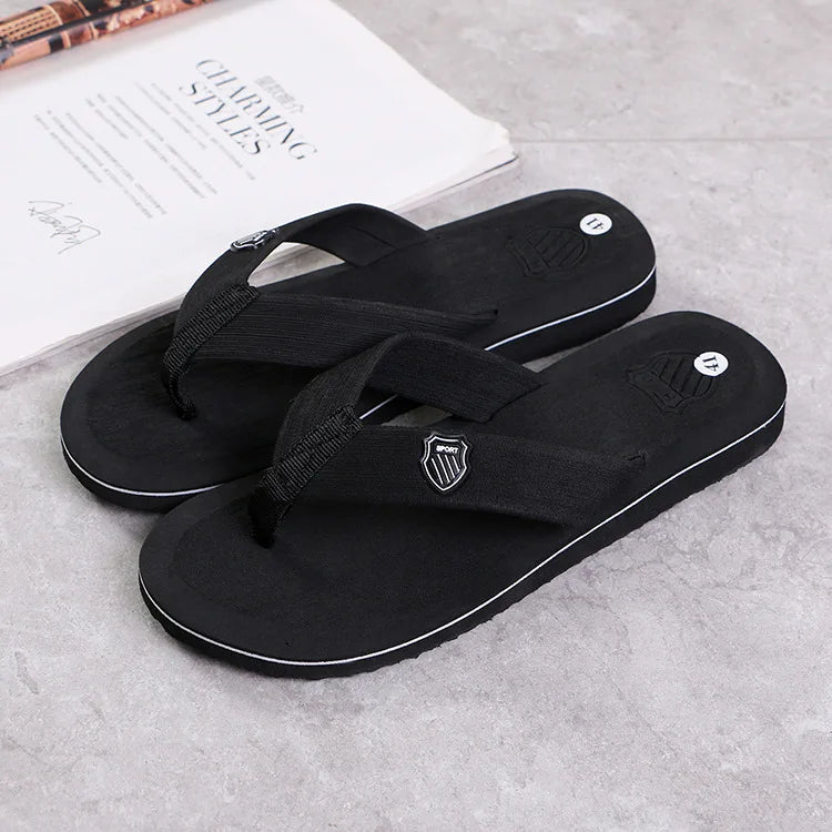 Men Flip Flops High Quality Brand Men's Slippers Hot Sale Beach Sandals Non-slip Fashion Hombre Casual House Slippers