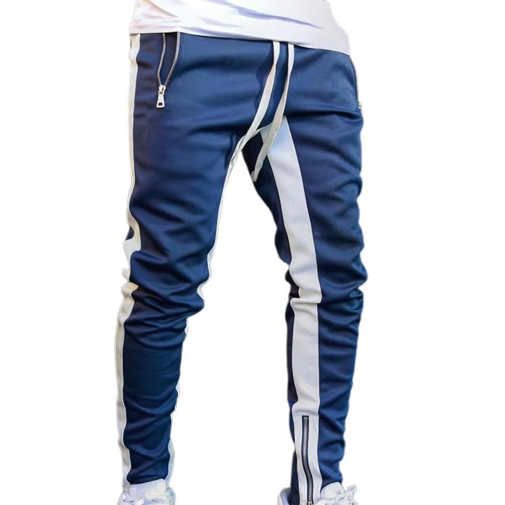 Sports Men Trousers Zipper Great Stitching Men Sweatpants Casual Pants 2021 Spring Autumn Joggers Man Pants Fitness