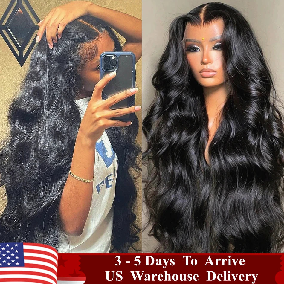 40 Inch 13X4 13X6 HD Body Wave Lace Front Wig Pre Plucked Loose Wave Lace Frontal Wig 100% Human Hair Wigs for Black Women