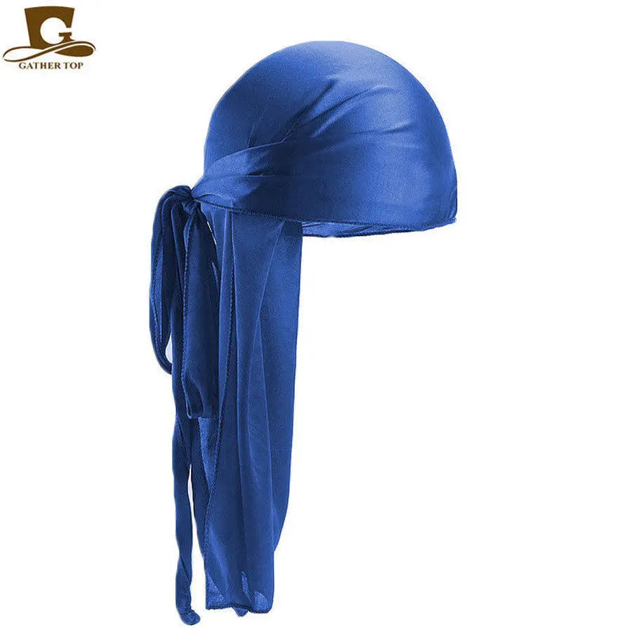 Fashion Men'S Satin Durags Bandanna Turban Wigs Pirate Hat Men Silky Durag Headwear Headband