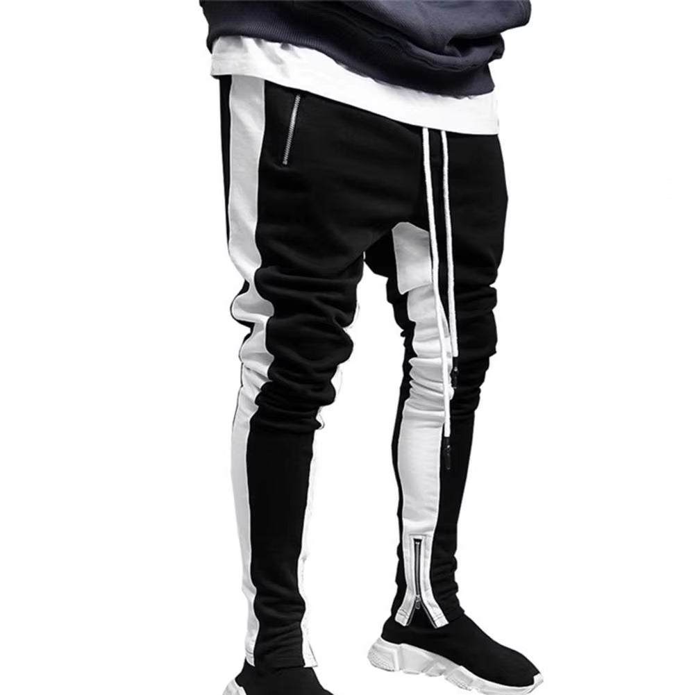 Sports Men Trousers Zipper Great Stitching Men Sweatpants Casual Pants 2021 Spring Autumn Joggers Man Pants Fitness