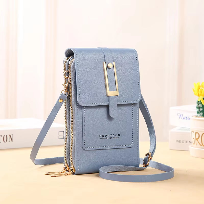 Touch Screen Cell Phone Women Bags Soft Leather Wallets Hand Purses Crossbody Bags for Women Small Handbag Cheap Women'S Bags