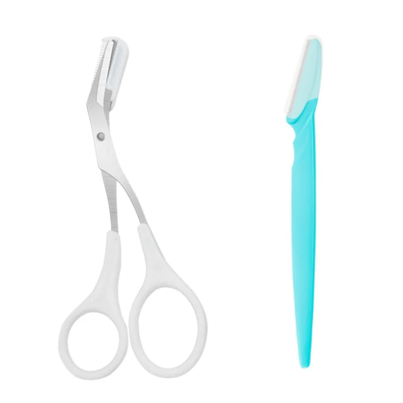 Eyebrow Trimmer Scissor Beauty Products for Women Eyebrow Scissors with Comb Stainless Steel Makeup Tools Beauty Scissors