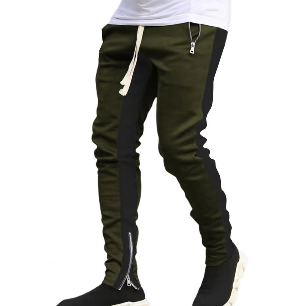 Sports Men Trousers Zipper Great Stitching Men Sweatpants Casual Pants 2021 Spring Autumn Joggers Man Pants Fitness